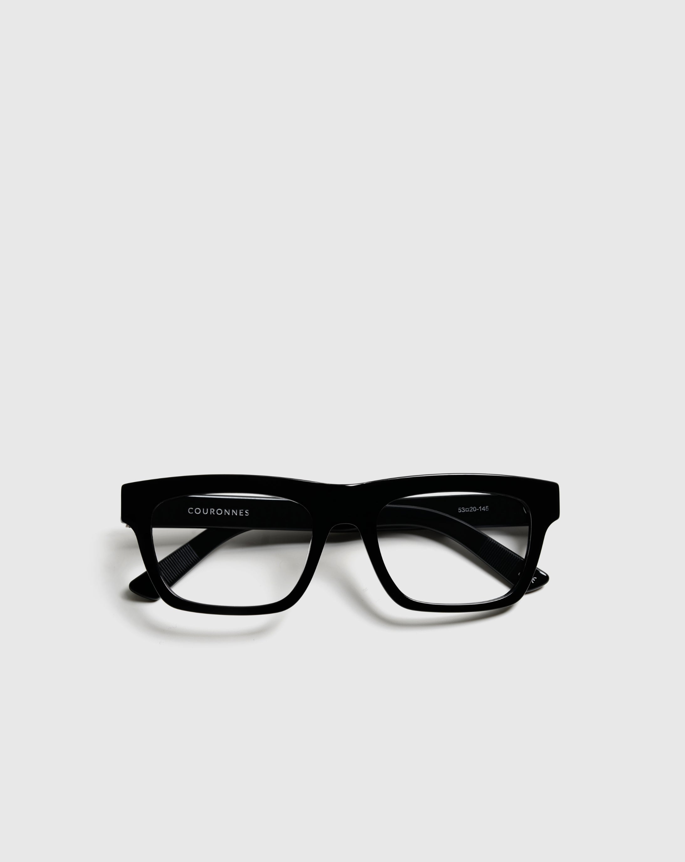 Lunettes de vue rectangle acétate noir Darbary Paris Couronnes
