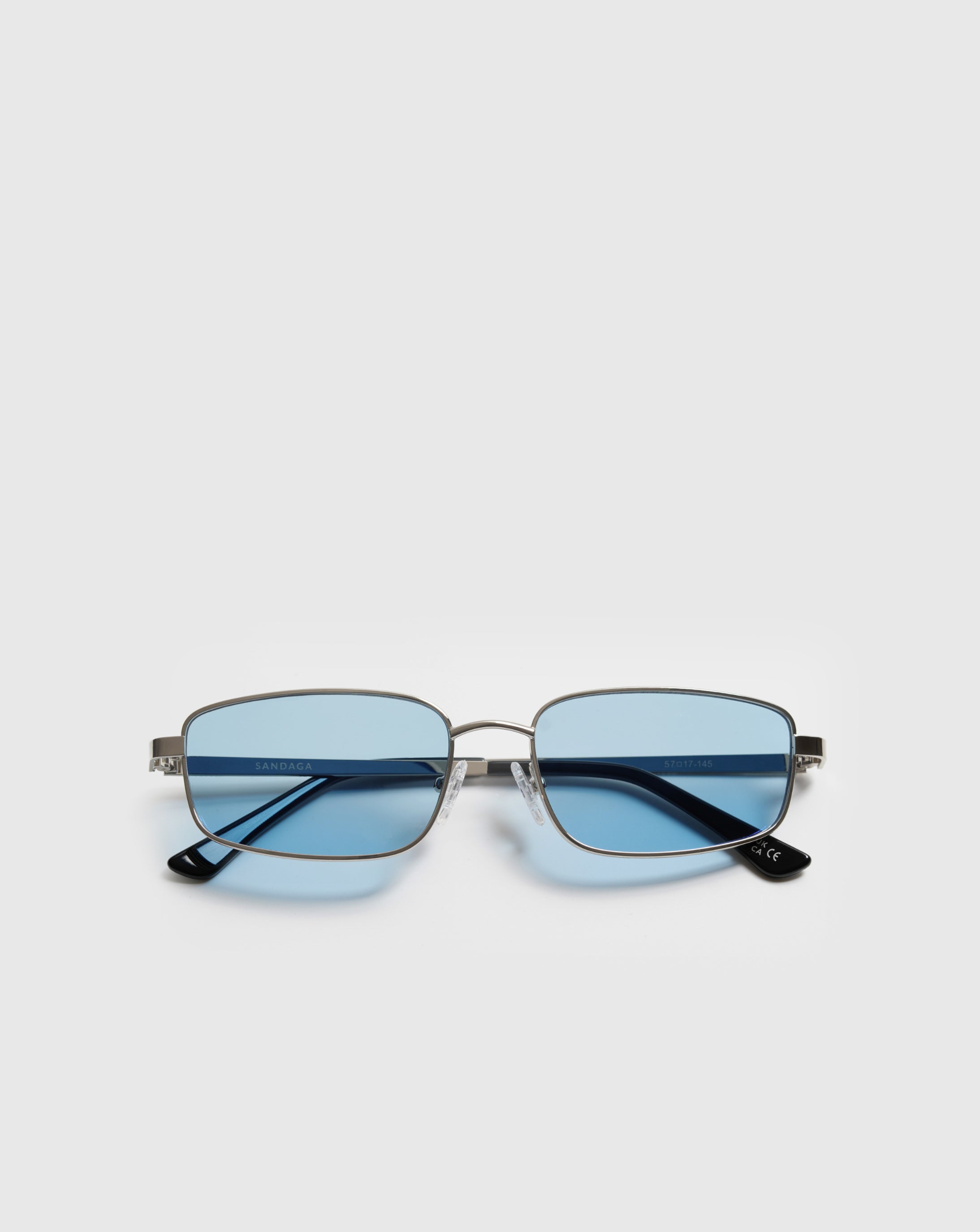 Lunettes de soleil métal argent verres bleu Darbary Paris Sandaga