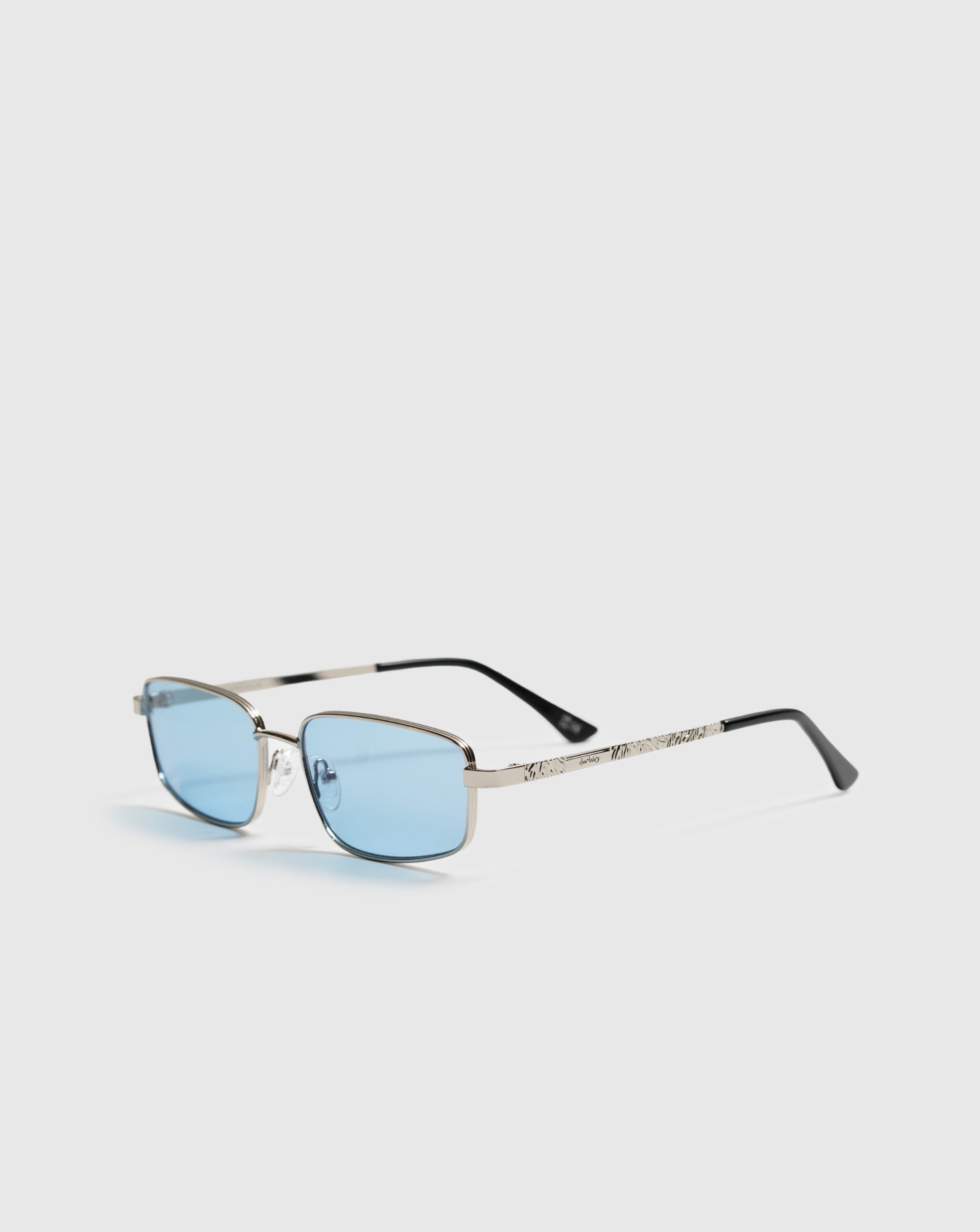 Lunettes de soleil métal argent verres bleu Darbary Paris Sandaga